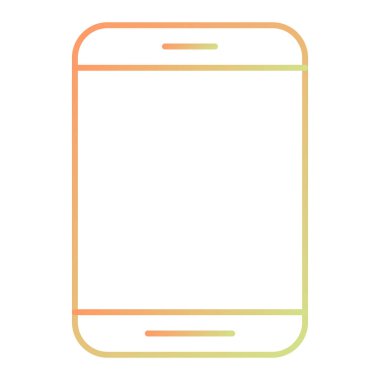 mobile phone icon. outline smartphone vector illustration isolated on white background