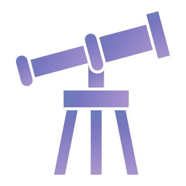 Teleskop. Web simgesi basit illüstrasyon