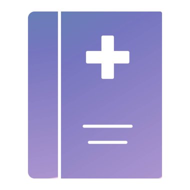 tıbbi kitap simgesi vektör illüstrasyonu