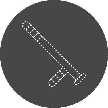 police baton icon. simple web illustration