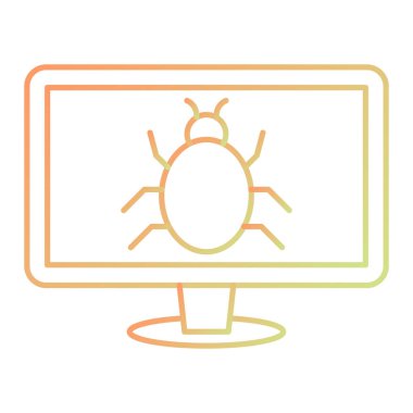 Virüs ikon vektörü. Böcek işareti. izole edilmiş sembol çizimi