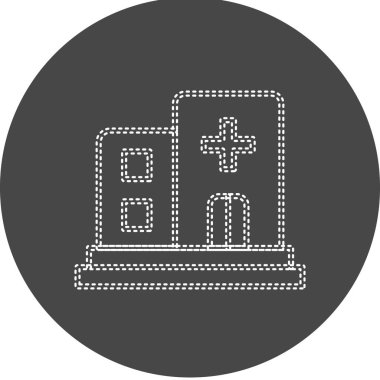 Hastane. Web simgesi basit tasarım