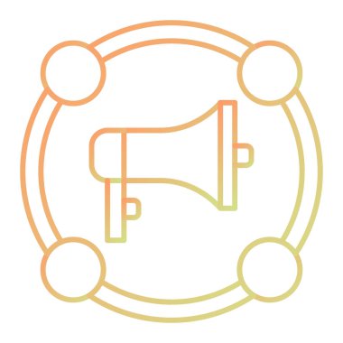 megafon vektör simgesi düzenlenebilir çizgi simgeleri ağ ve mobil için