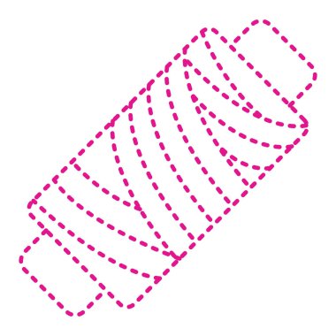 soyut yuvarlak noktalı logo vektör çizimi
