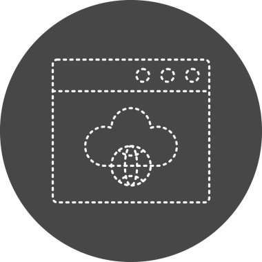 Cloud Browser. web icon simple design