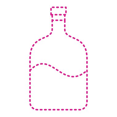 Şarap ikonu şişesi. vektör illüstrasyonu