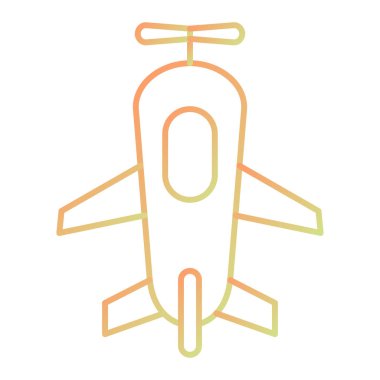 Helikopter simgesi vektör illüstrasyonu