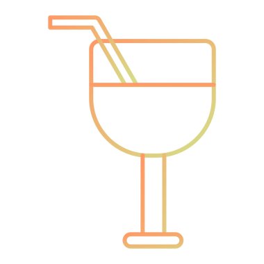 cocktail glass icon. outline illustration