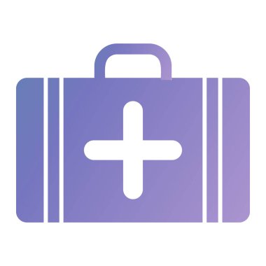 İlk yardım kiti simgesi, vektör illüstrasyonu