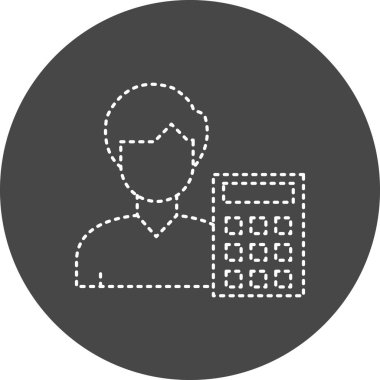 vector illustration of Accountant man icon