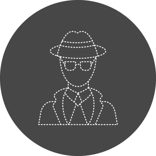 Spy Man Web Icon Simple Illustration — Stockový vektor