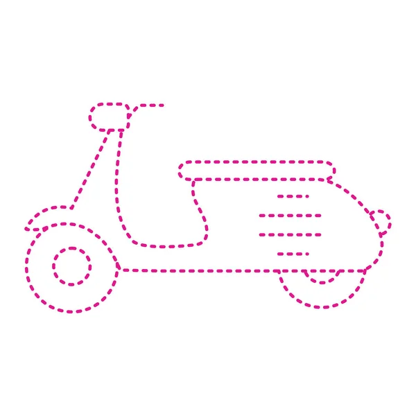 Scooter Icon Transportation Bike Transport Delivery Theme Isolated Design Vector — Stockvektor