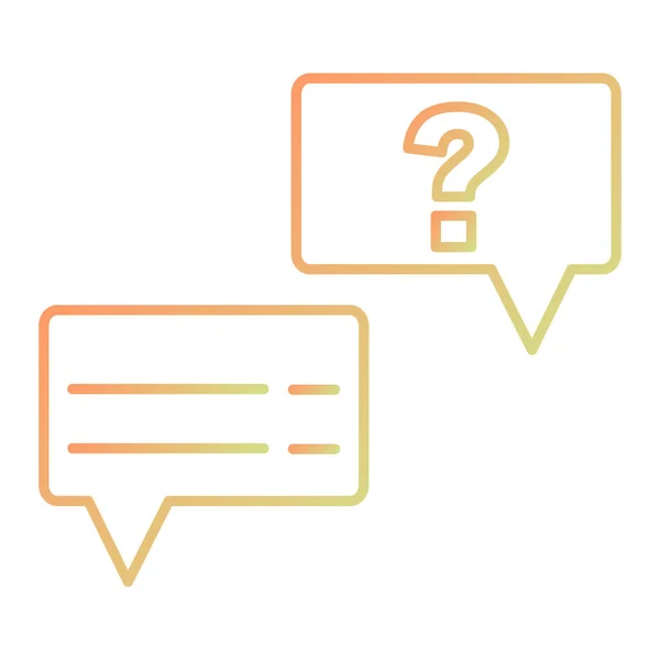 Speech Bubble Question Mark Icon Vector Illustration — Stock Vector