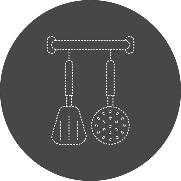 Kitchen Utensils Web Icon Vector Illustration — 스톡 벡터