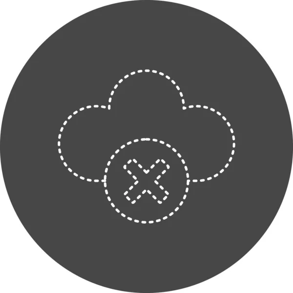 Unsecure Cloud Web Icon Simple Design — Vetor de Stock
