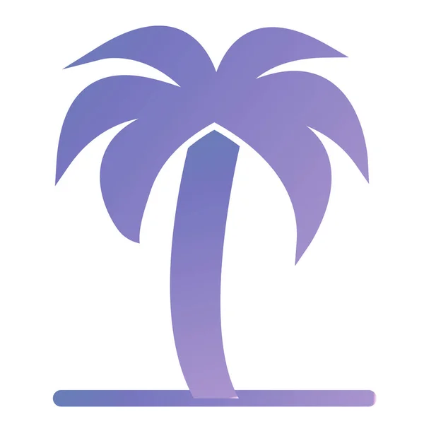 Palm Tree Płaskie Wektor Ikona — Wektor stockowy