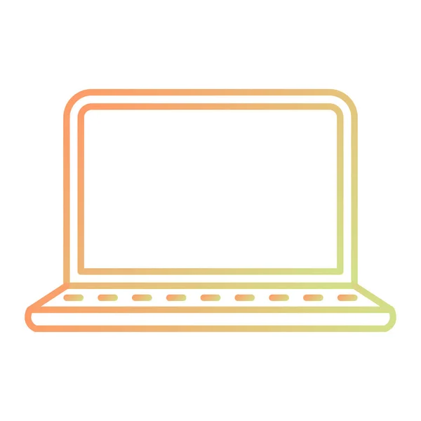 笔记本电脑图标 扁平的设计风格 — 图库矢量图片