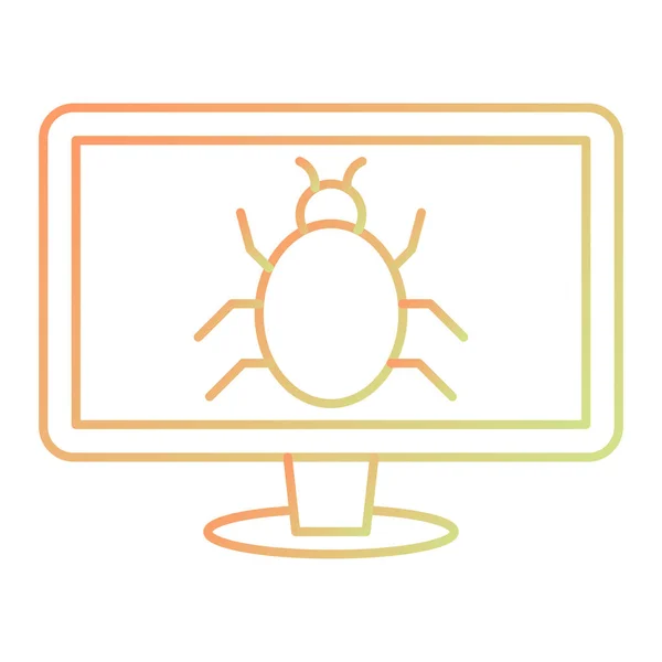 Virus Icon Vector Segno Bug Illustrazione Simbolo Isolato — Vettoriale Stock