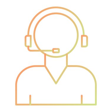 vector customer service. web icon