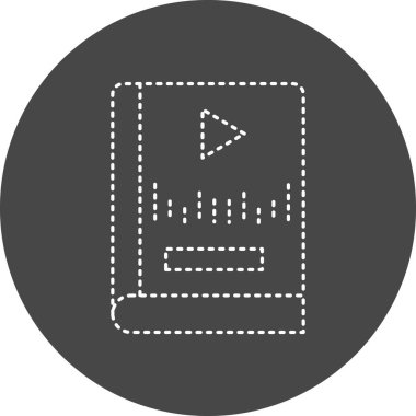 Ses Kitabı Vektörü Kabartma Simgesi Tasarımı 