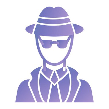 man wearing hat icon. simple illustration of male person vector symbol for web design