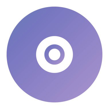 CD mi? Web simgesi basit illüstrasyon
