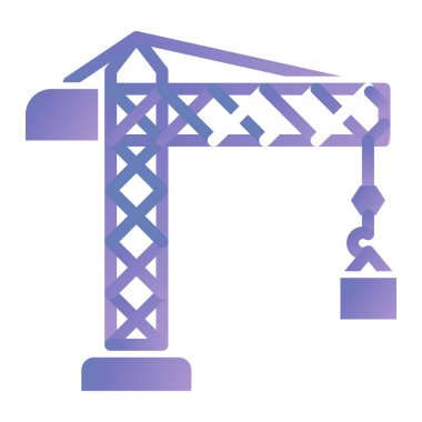 Vinç. Web simgesi basit illüstrasyon