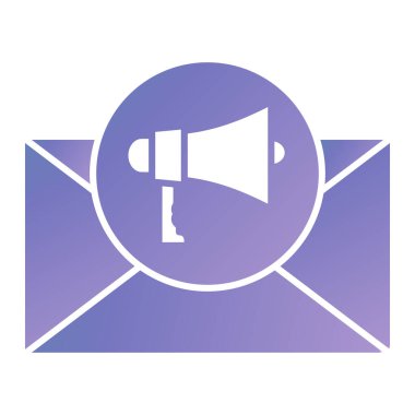 Megafon ikonu vektör illüstrasyonu