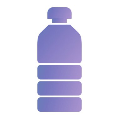 Plastik şişe ikonu. Beyaz arkaplanda izole edilmiş web tasarımı için su sıvısı vektör simgelerinin basit çizimi