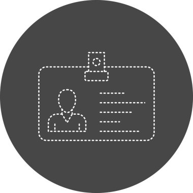 identification id card icon, web illustration