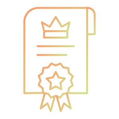 Sertifika ikonu vektör illüstrasyonu