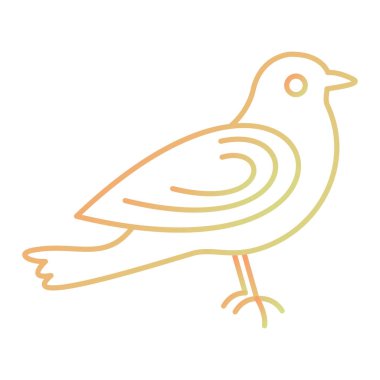 Şirin kuşun vektör çizimi