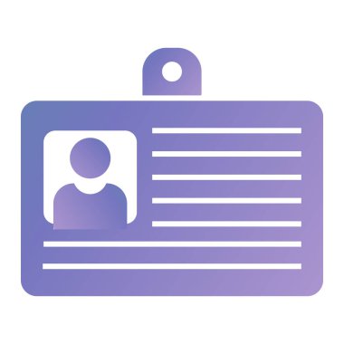 Kimlik kartı simgesi, vektör illüstrasyonu