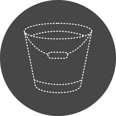 web icon, simple illustration of Bucket