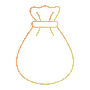 Çuval ikonlu çanta. Web için para vektör sembolünün basit bir illüstrasyonu