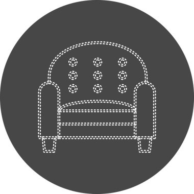 Sandalye. Web simgesi basit illüstrasyon