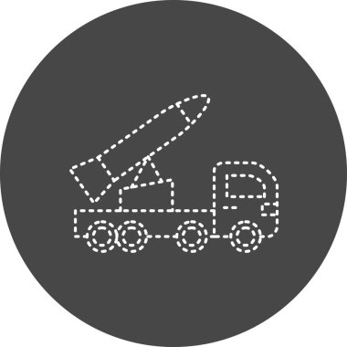vector illustration of a Weapons Truck  icon