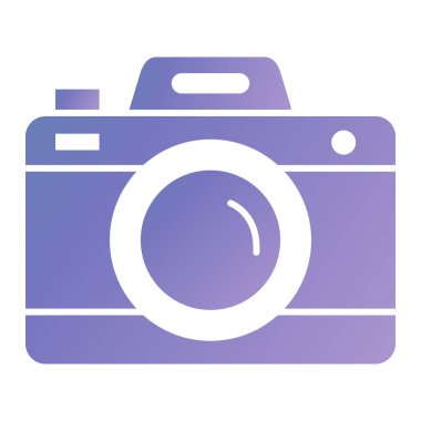 Kamera simgesi. Web için fotoğraf makinesi vektör simgelerinin basit çizimi