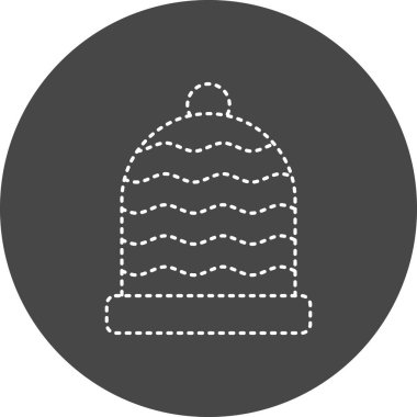 Yılbaşı şapkası simgesinin vektör illüstrasyonu