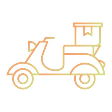 scooter simgesi vektör illüstrasyonu