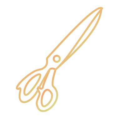 Makas simgesi. Web için makas vektör simgelerinin özet çizimi