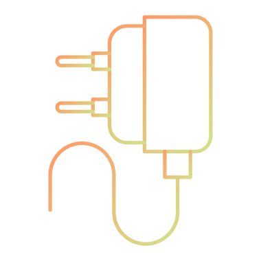 electric plug icon. outline illustration of electrical cable vector line icons for web