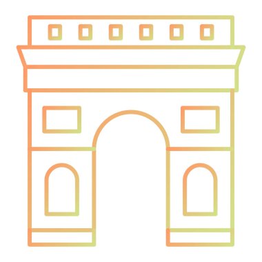 Bir bina simgesinin vektör illüstrasyonu