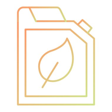 Eko yakıt ikonunun vektör illüstrasyonu