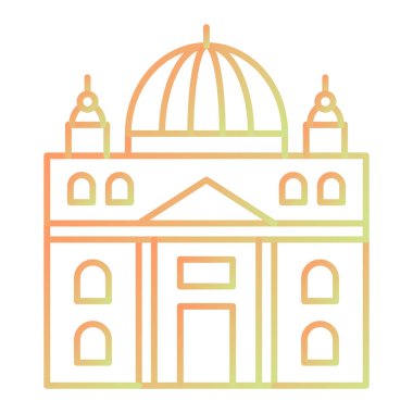 Kiliseye. Web simgesi vektör illüstrasyonu