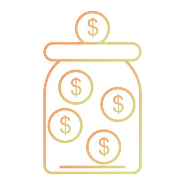 money jar icon. vector illustration