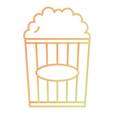 patlamış mısır ikonu vektör illüstrasyonu