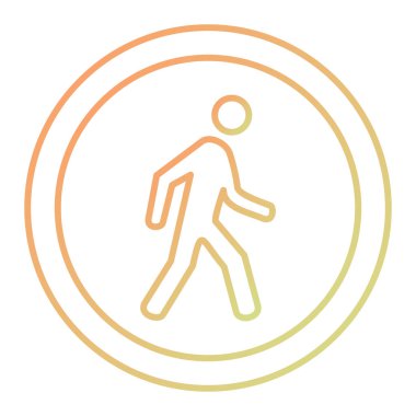 Adam yürüyen ikon. vektör illüstrasyonu