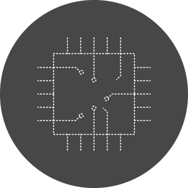 computer chip. simple design illustration