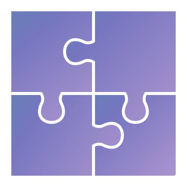 Beyaz arka plan üzerinde izole adet bulmaca. Vektör çizim